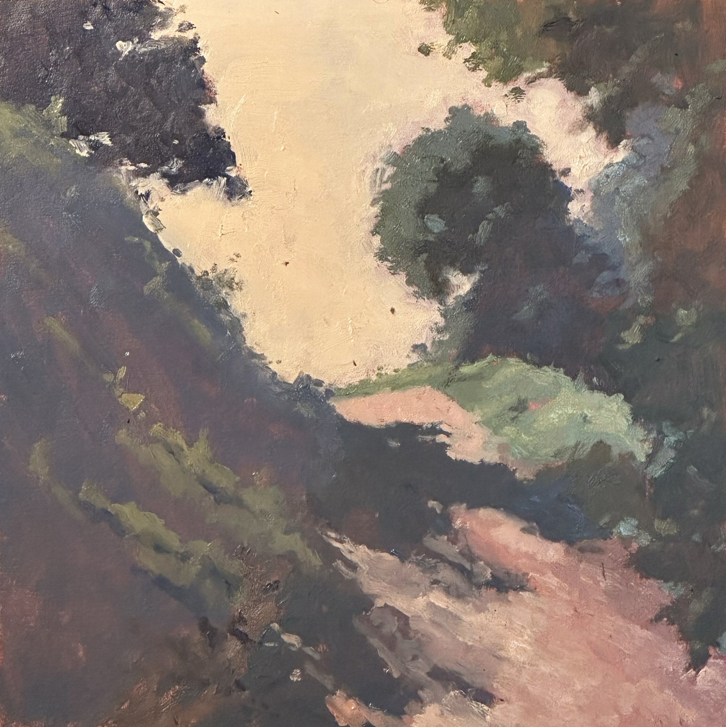Light over the ridge | Oil, 10x10 - Available