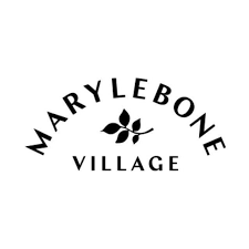 Logo for Marylebone Village with a lemon branch graphic.