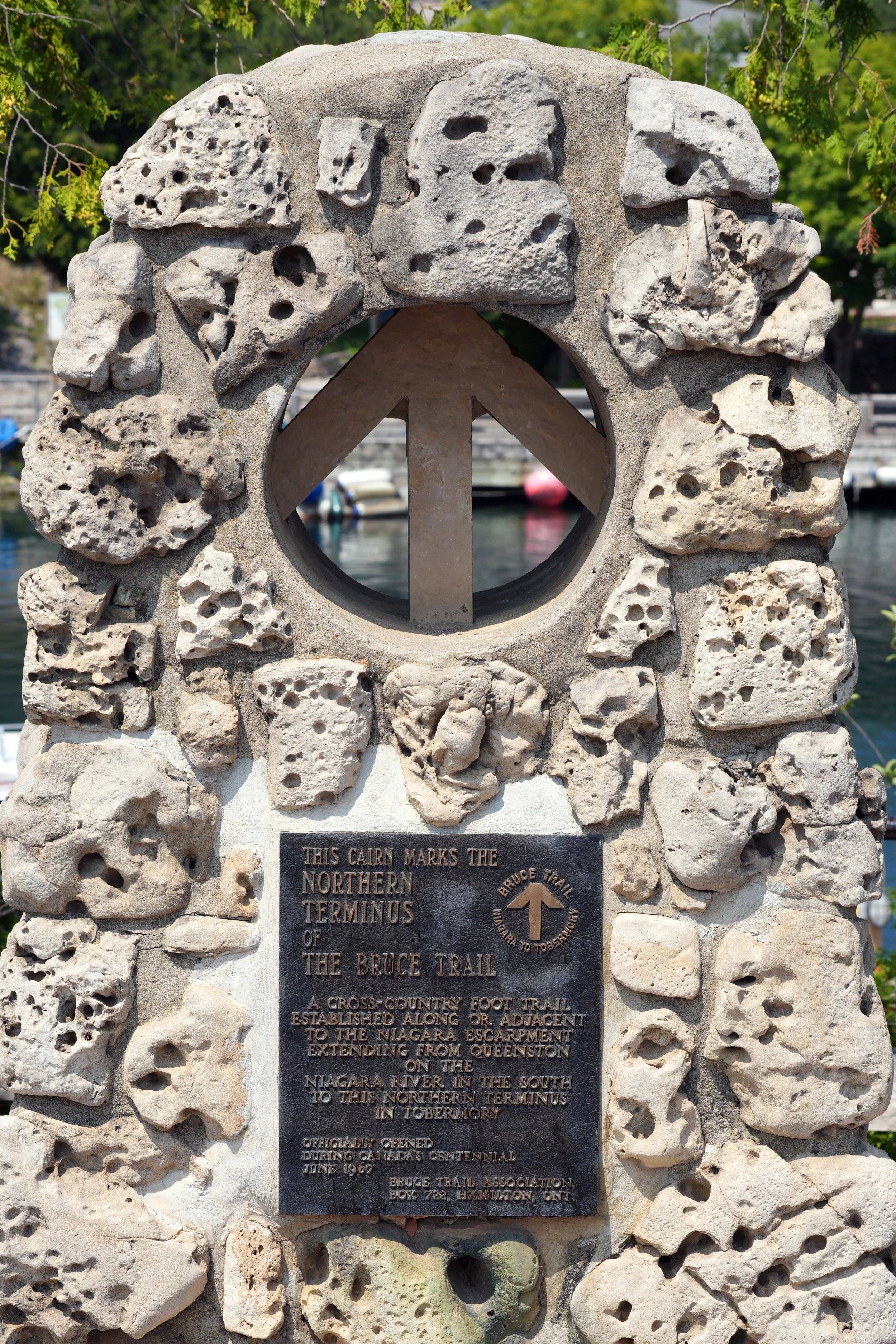 Northern terminus of Bruce Trail, Tobermory