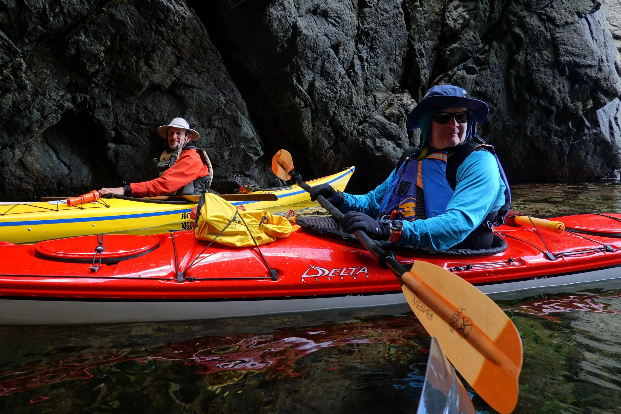 Our guide Dirk and Dave on a break along north shore of western Exploits Island