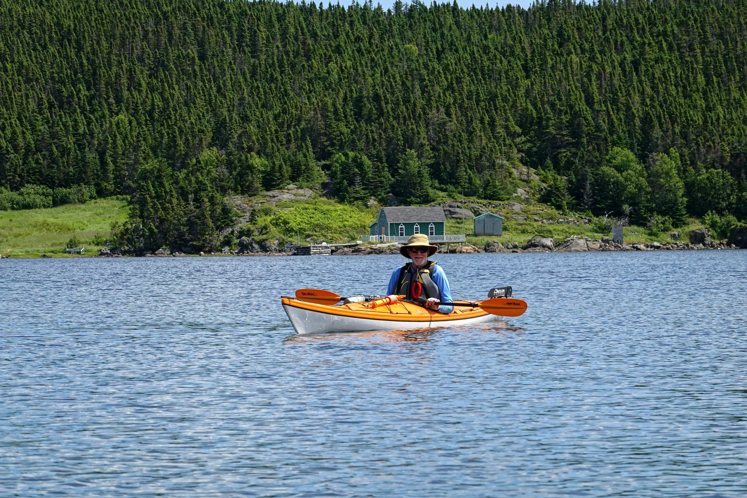 John, enjoying the calm waters
