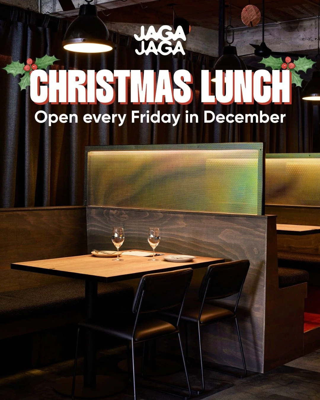 Friday lunch is on all through December, and it&rsquo;s a great excuse to get the crew together &mdash; Christmas catch-ups, long lunches or an early knock-off with a drink in hand.

It gets busy this time of year, so best to book a table while there