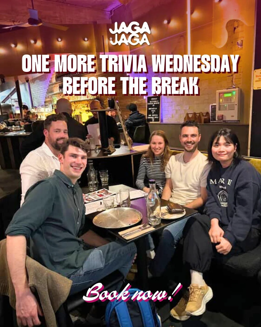 Next Wednesday 17th is our last @q1trivia Trivia Night of the year, and we&rsquo;re wrapping things up with a bit of festive cheer. Bring your crew in for one more round of laughs, questions, cheeky drinks and mid-week fun before we take a break and 
