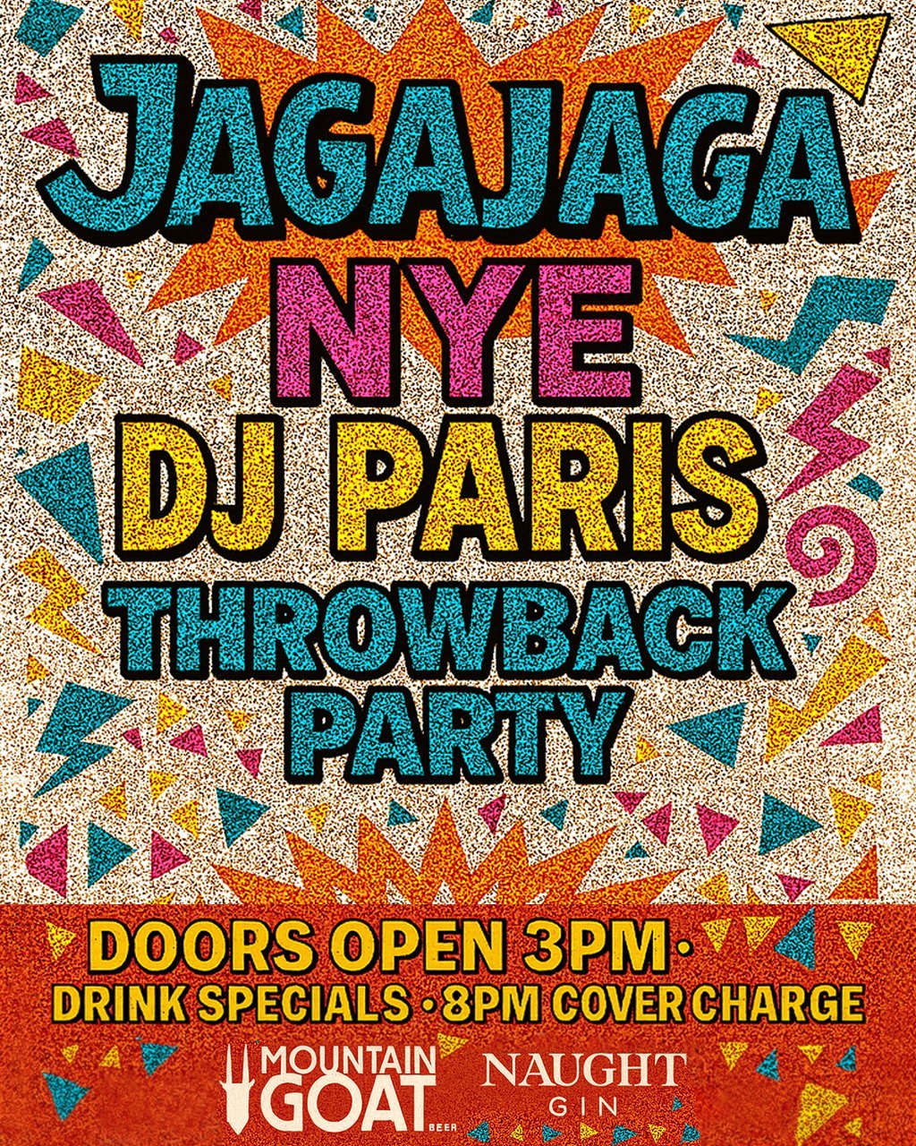 RING IN THE NEW YEAR WITH A PROPER THROWBACK SESH AT JAGA JAGA. 🕺🥂 Doors open from 3pm and a $10 cover kicks in from 8pm.

Downstairs is open for regular dinner bookings, while the rooftop is running a special NYE setup &mdash; secure a table with 