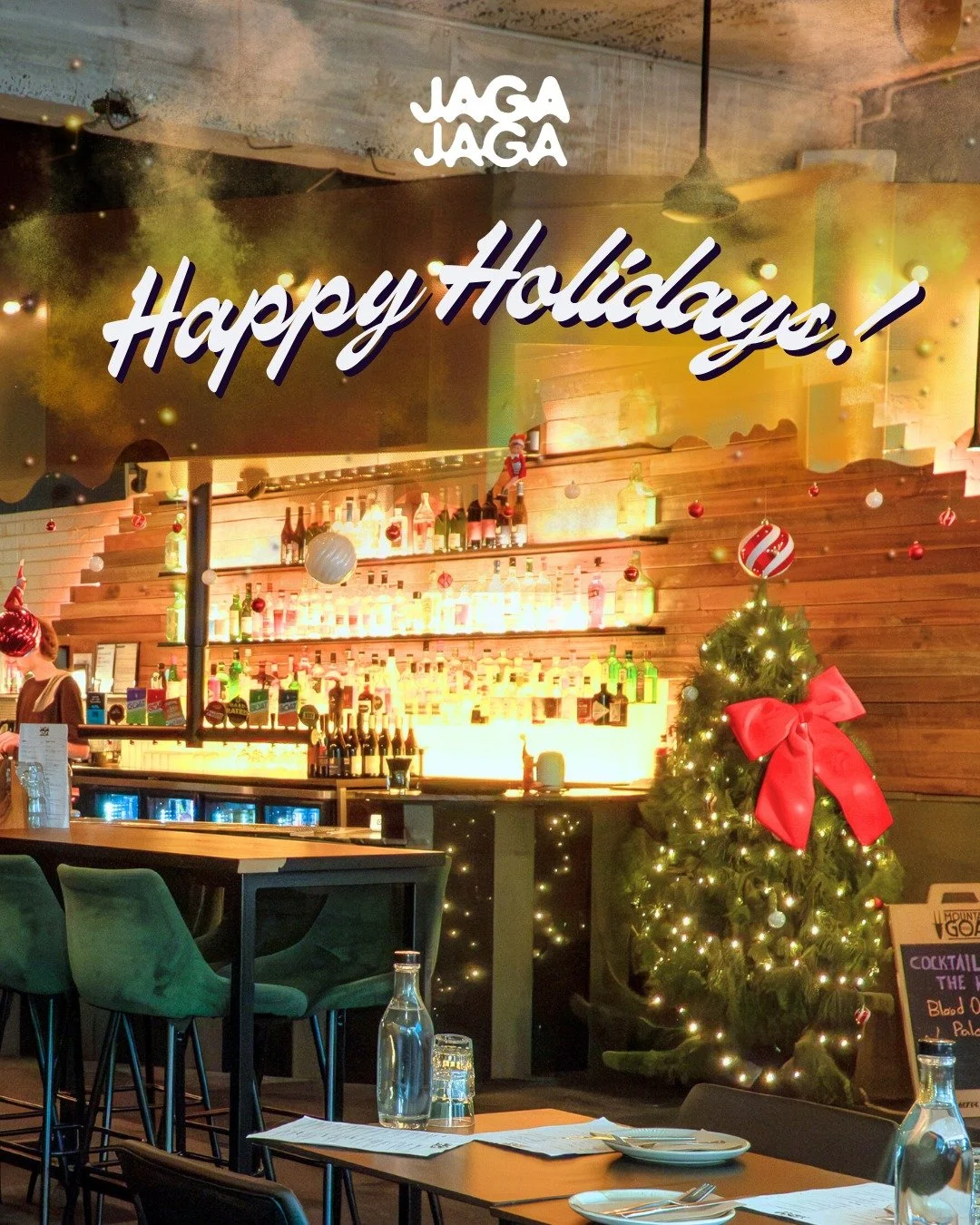 Happy holidays from all of us at Jaga Jaga 🎄
WE&rsquo;RE TAKING TODAY OFF, BUT TOMORROW THE ROOFTOP&rsquo;S BACK OPEN AND READY TO ROLL.
Cold drinks, hot pizzas and that easy Jaga Jaga vibe.

Drop by, grab a slice, have a drink and enjoy the festive