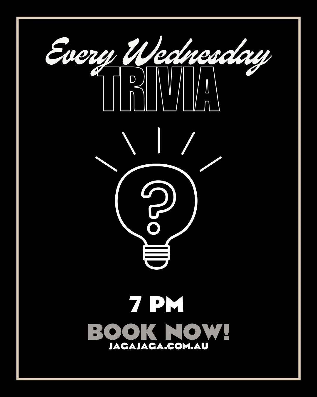 🧠✨ TRIVIA IS BACK NEXT WEDNESDAY!
Round up your smartest (or loudest) mates and put your knowledge to the test.
Good questions, good vibes, and even better drinks 🍻

Hosted by @q1trivia  with 1st, 2nd &amp; 3rd Prizes up for grabs each week!

👉 Bo