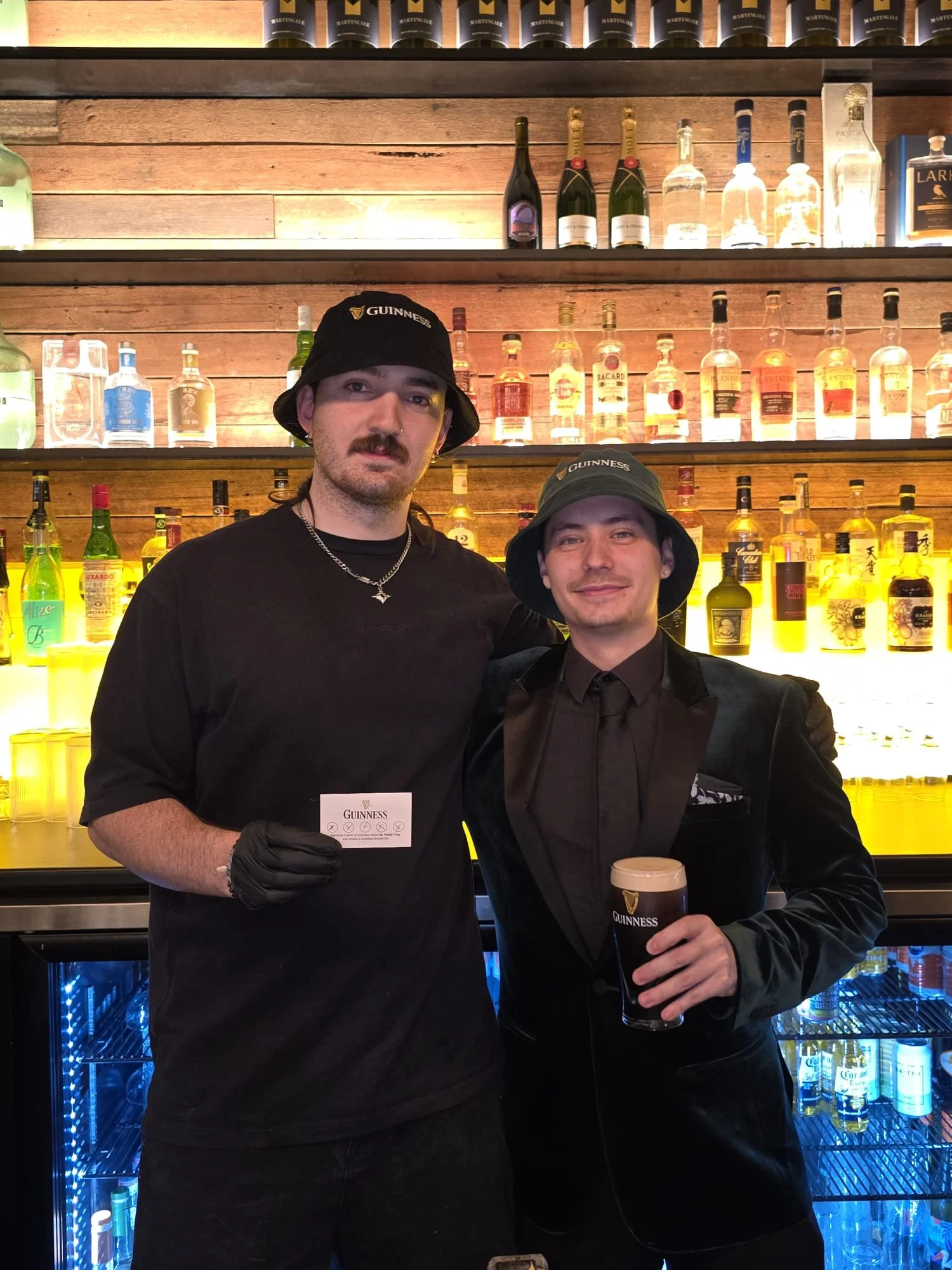 🍀 St. Patrick&rsquo;s Week at Jaga Jaga has been a great time! 🍀 Like this legend who showed up in a green corduroy jacket, came for his Guinness, and walked away with 2 Guinness bucket hats. 🍺 Get 5 pints of Guinness and you can get your own Guin