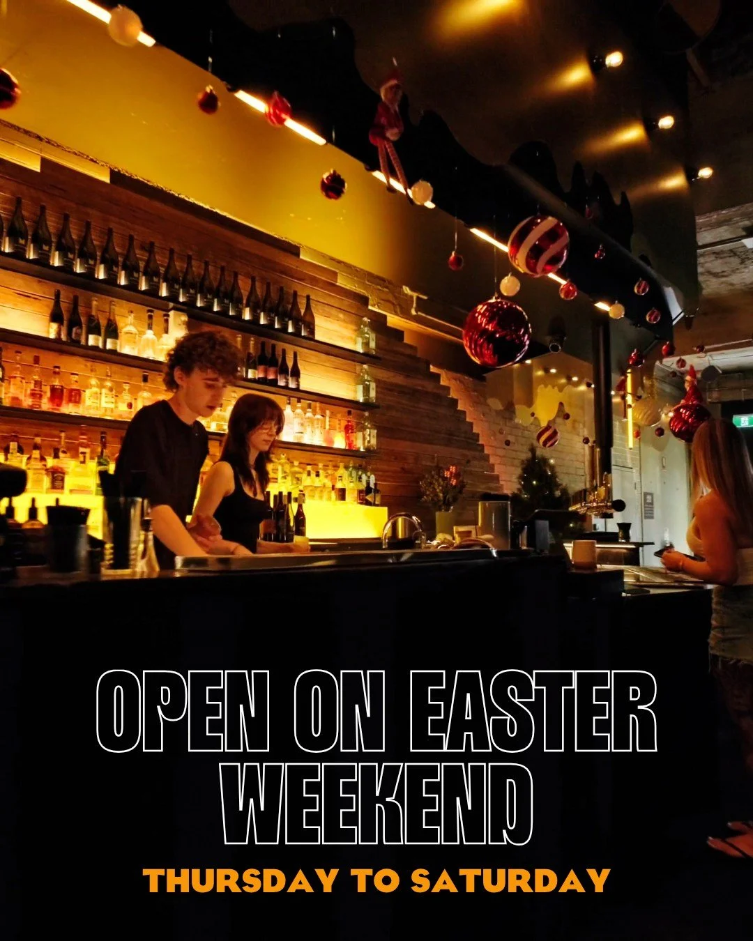 Easter weekend plans? We&rsquo;ve got you covered!🌸✨

Step into the perfect vibe with expertly crafted cocktails, great ambience, and a menu packed with something for everyone &mdash; whether you&rsquo;re here for drinks with friends or a full night