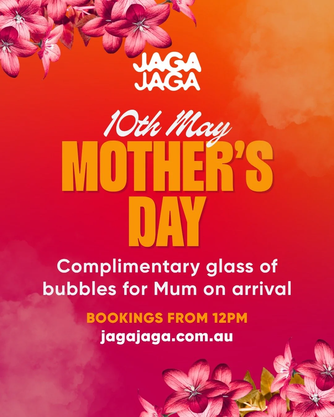 Alright, time to spoil Mum properly. 💐

This Mother&rsquo;s Day, we&rsquo;re pouring Mum a complimentary glass of bubbles on arrival &mdash; because she deserves it.

Want to make her smile (or cry happy tears)?
Drop your personal message in your re