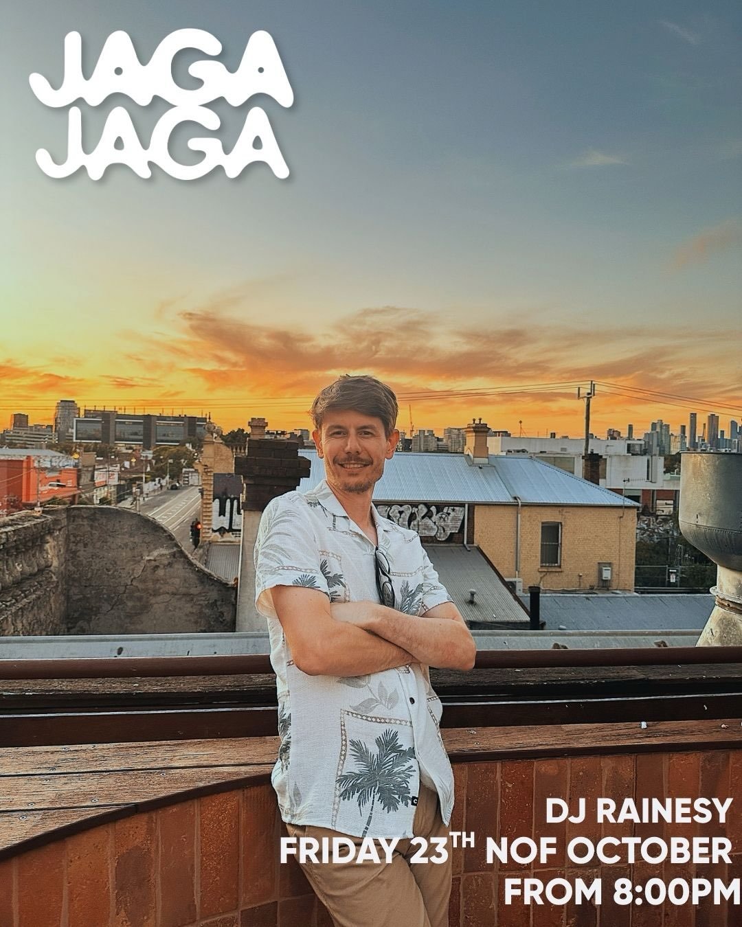 Your weekend soundtrack is sorted at Jaga Jaga!

We&rsquo;re bringing the vibes to the rooftop all weekend with two nights of live DJs, good tunes and great company.

🎧 FRIDAY 23 OCTOBER
DJ Rainsey | From 8PM

🎧 SATURDAY 24 OCTOBER
DJ Hyia Harry | 