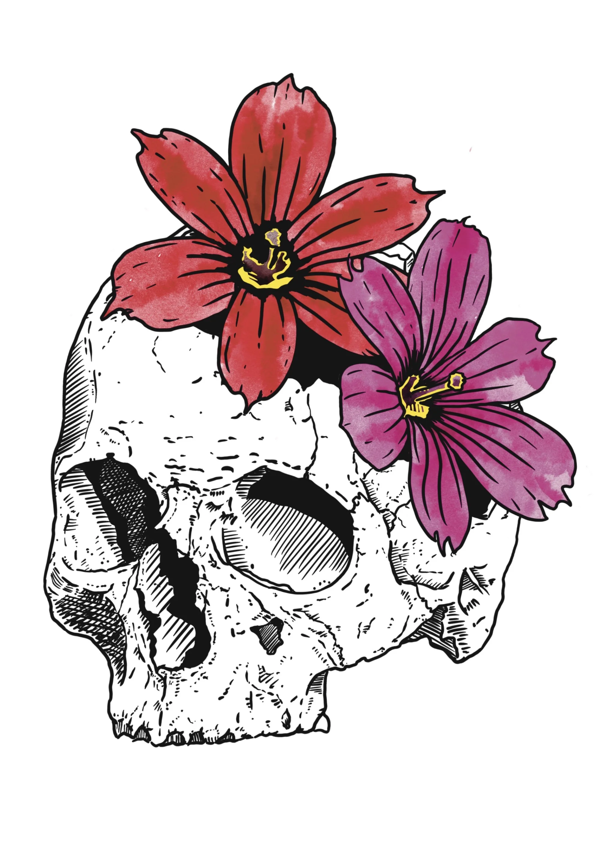 skull flowers