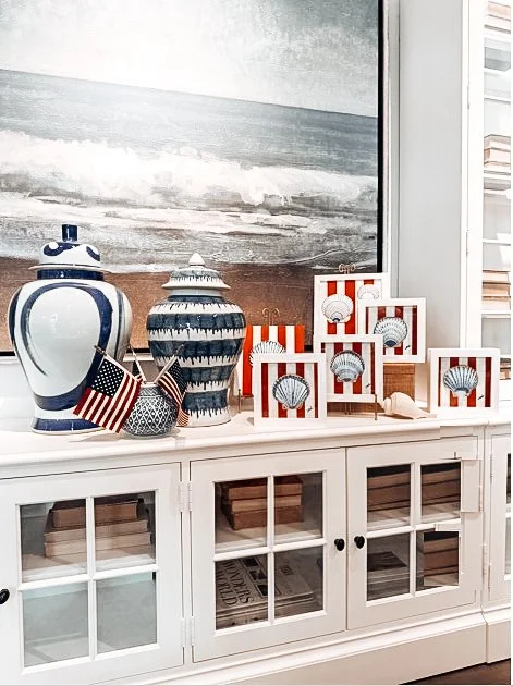 SIGNAL COAST COLLECTION



A collection of hand-painted shell studies inspired by coastal traditions, harbor life, and classic maritime colors. Featuring shades of navy, ivory, and crimson, each piece offers a timeless nod to summers spent by the sea
