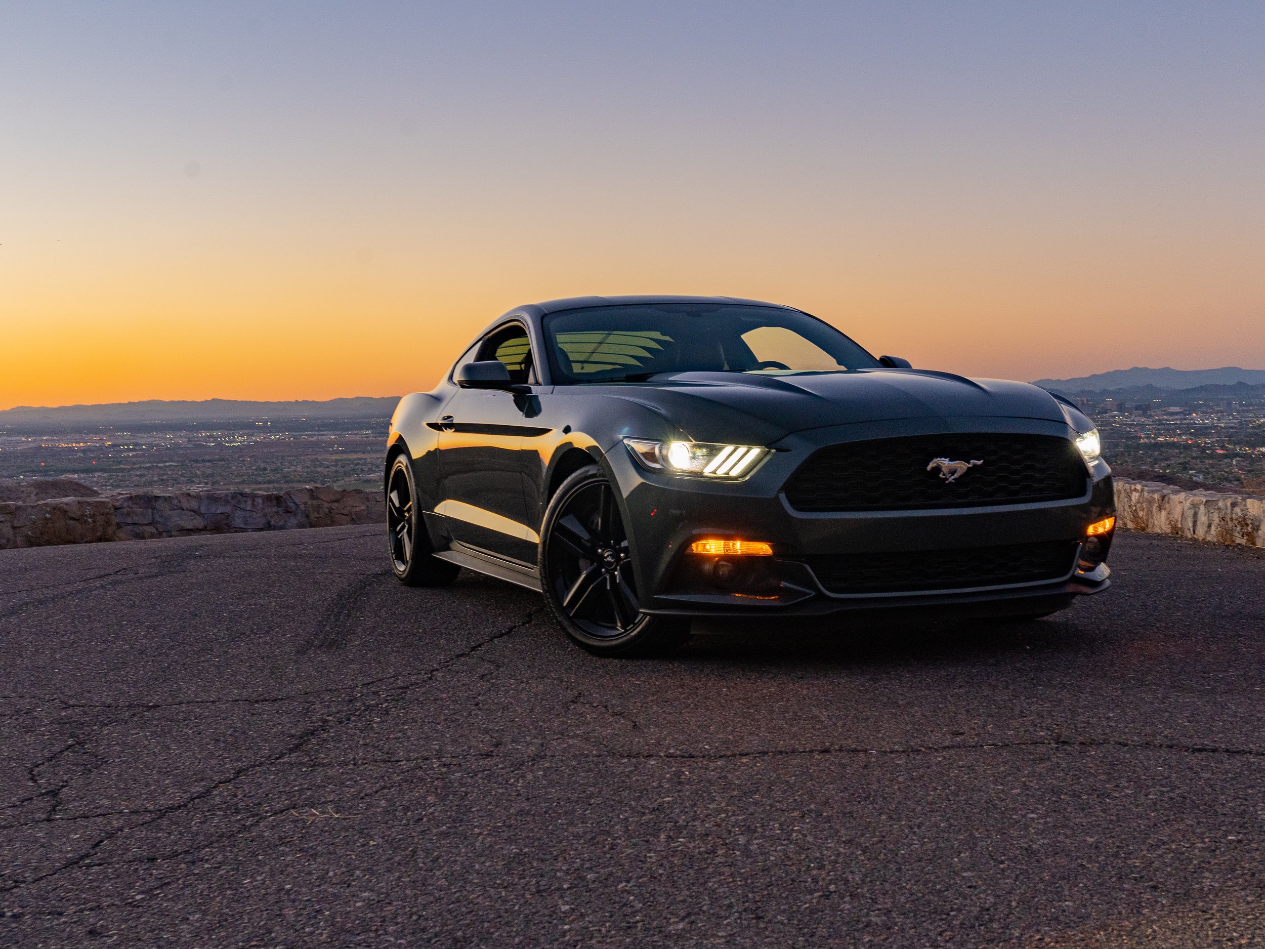 Personal Work Image of 2016 Ecoboot Mustang Posed with sunset background on mountain in Phoenix, AZ photo by After Action, LLC #AfterActionAZ.jpg