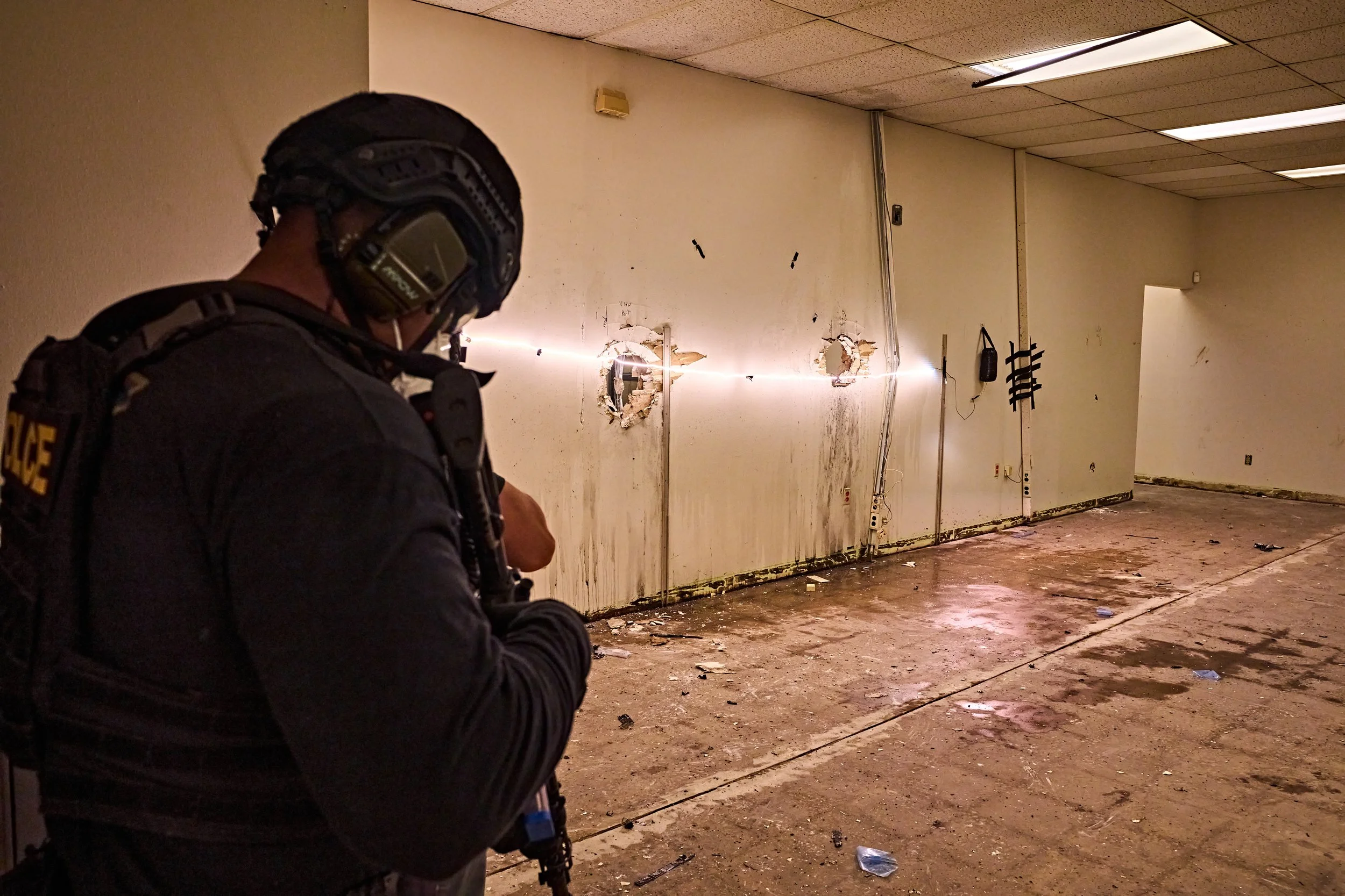Phoenix SAU operator detonating charge during Explosive Breaching Training