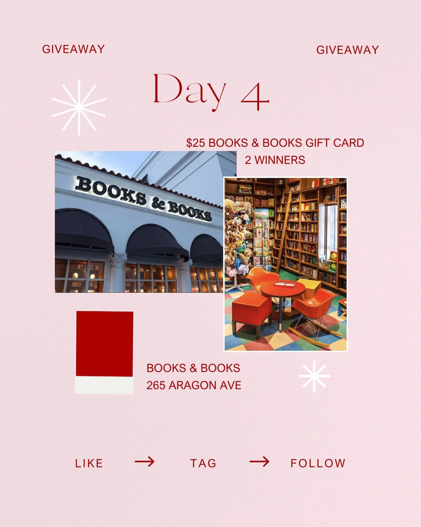 Today we&rsquo;re spreading extra cheer with TWO $25 gift cards to the beloved Books &amp; Books! ✨📖 Whether you&rsquo;re picking up a new read for the holidays, grabbing a gift, or enjoying their cozy caf&eacute; vibes, this local favorite has some