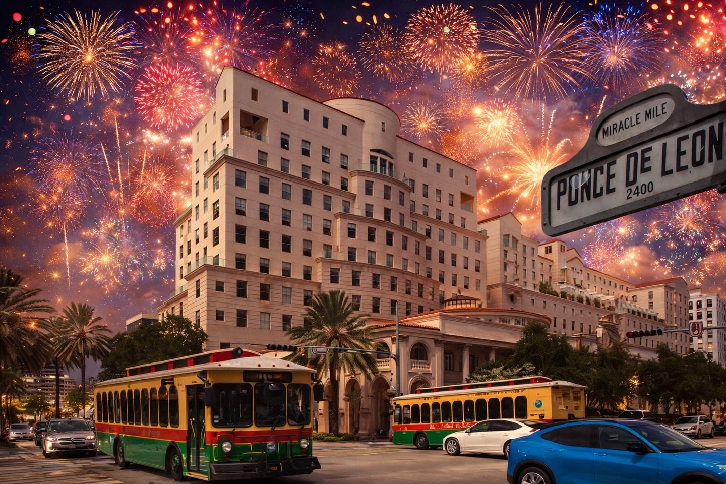 Happy New Year! Who else saw the fireworks over Miracle Mile last night? 🥳🎊🎆
