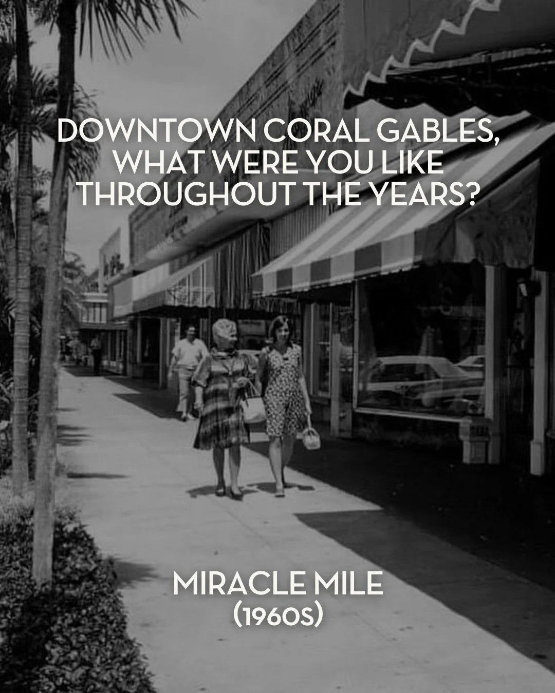 Downtown Coral Gables through the years 🤍

These vintage moments capture the evolution of what we now know as Miracle Mile&mdash;once a growing commercial corridor shaped by George Merrick&rsquo;s vision for a beautiful, Mediterranean-inspired city 