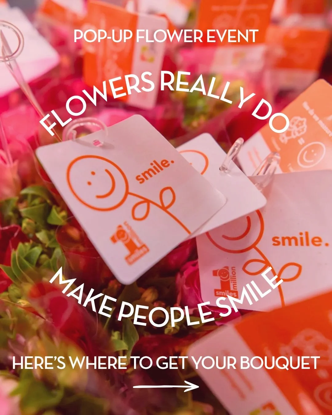 1 Million Smiles 💐✨

Join us tomorrow with GEMs Group at McBride Plaza from 11 AM&ndash;2 PM (or until supplies last) as we spread joy one flower at a time 🌸

Free flowers will be handed out to brighten your day and bring smiles to our community 💛