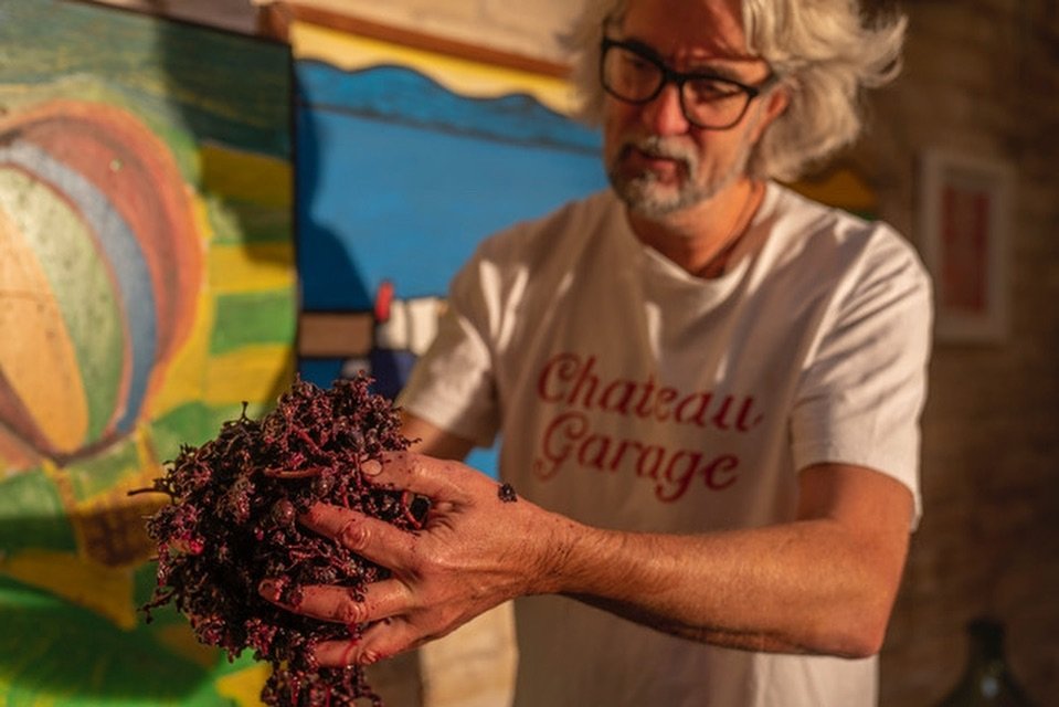 Love a handful of whole bunch Syrah from the Two Terraces Vineyard! 

Tonight we&rsquo;re celebrating a big day of bottling but also Chateau Garage being recognised by Bob Campbell and the team @therealrvw as one of the Top Wineries of New Zealand 20