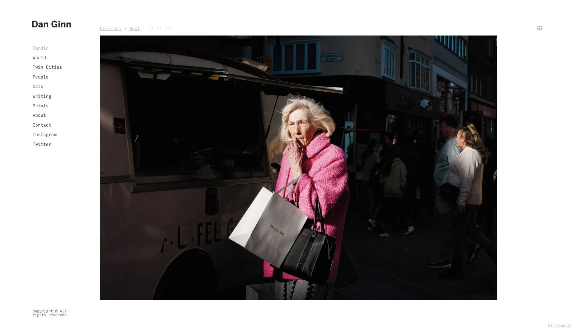  I built my personal photography portfolio using FORMAT 