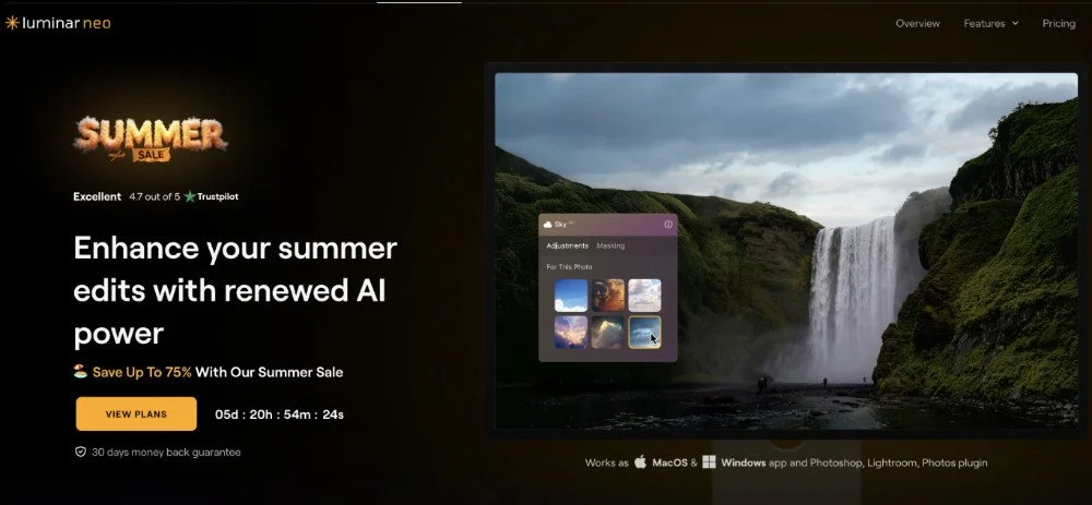 luminar neo homepage