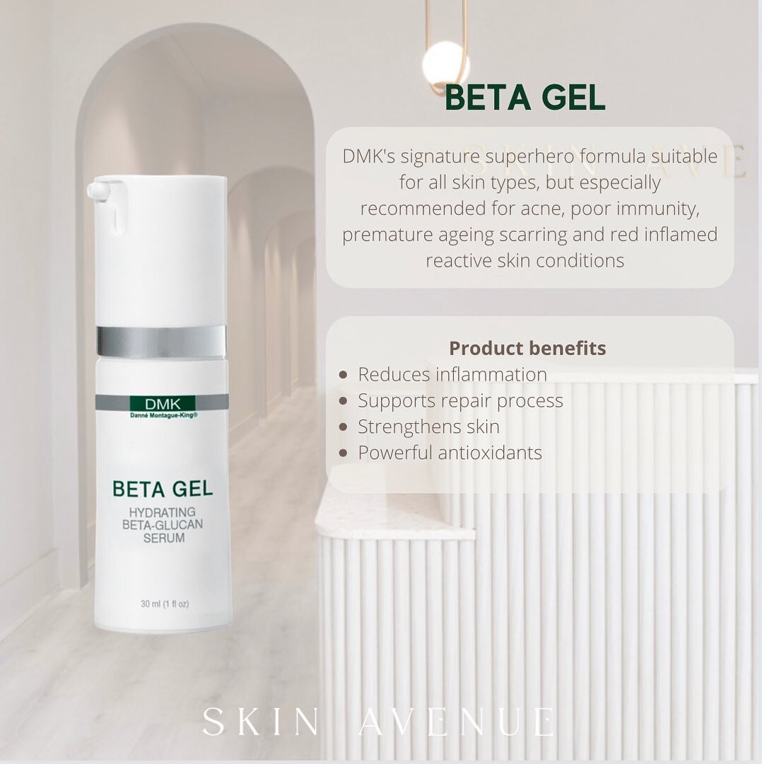 🌟 Our superhero product that everyone&rsquo;s skin could benefit from 🌟

Could your skin benefit from DMK Beta Gel? ✨

Some of it's benefits include:

🤍 Helps with acne, congestion, rosacea, ageing, sun damage &amp; red-reactive skin
🤍 Designed t