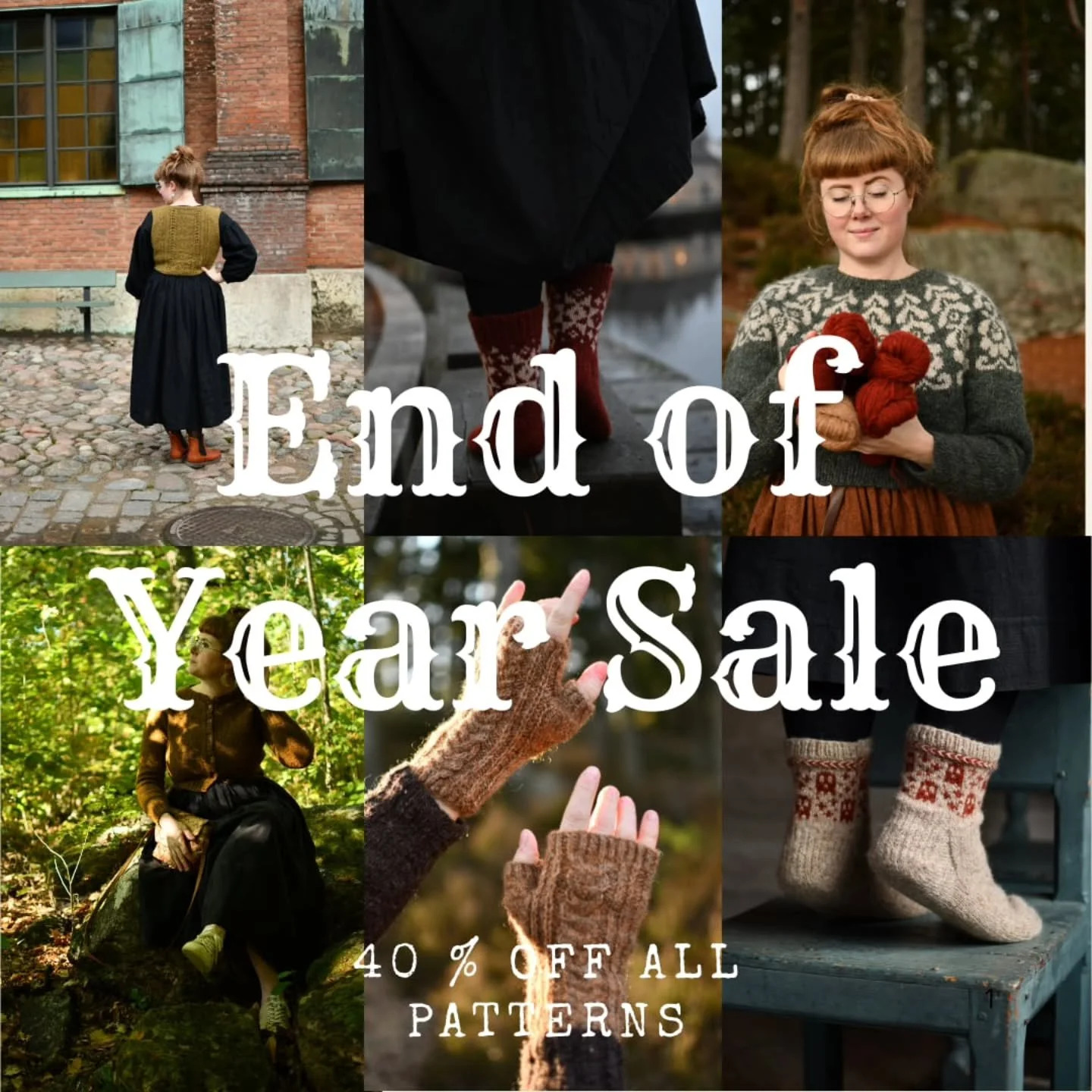 END OF YEAR SALE! 40% off all patterns ✨️

Find my patterns in my ravelry store 🥰 happy yule! 

#knittingpatternsale #annasj&ouml;sv&auml;rdknitwear
