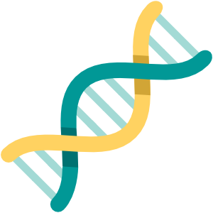 A DNA double helix representing science tutoring.