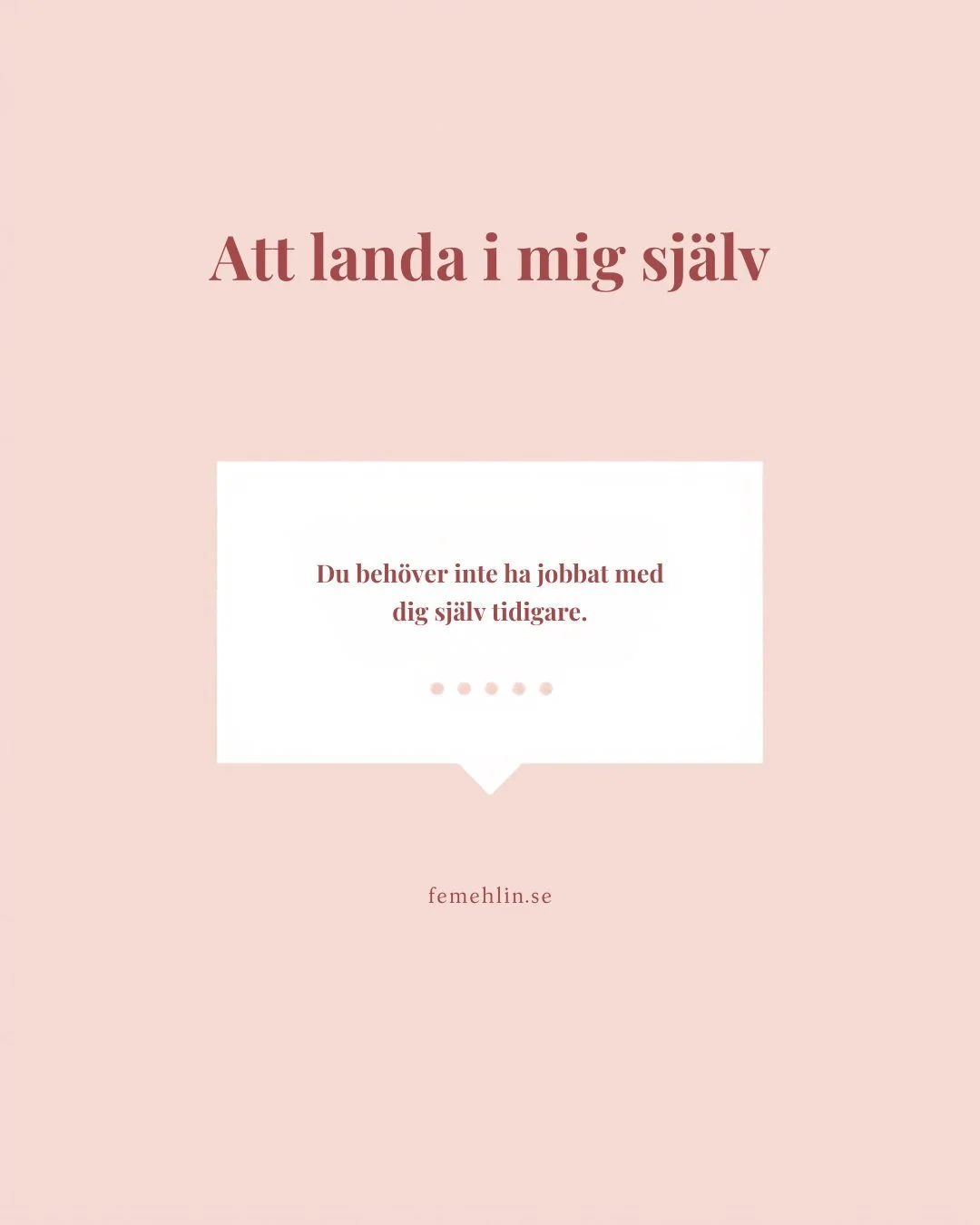 Det finns inget r&auml;tt s&auml;tt att b&ouml;rja f&ouml;rst&aring; sig sj&auml;lv p&aring;. 
Inget du m&aring;ste ha gjort f&ouml;rst. Ingen niv&aring; du m&aring;ste ha n&aring;tt.

Bara du, som du &auml;r just nu.

L&auml;nk i bion 🌸