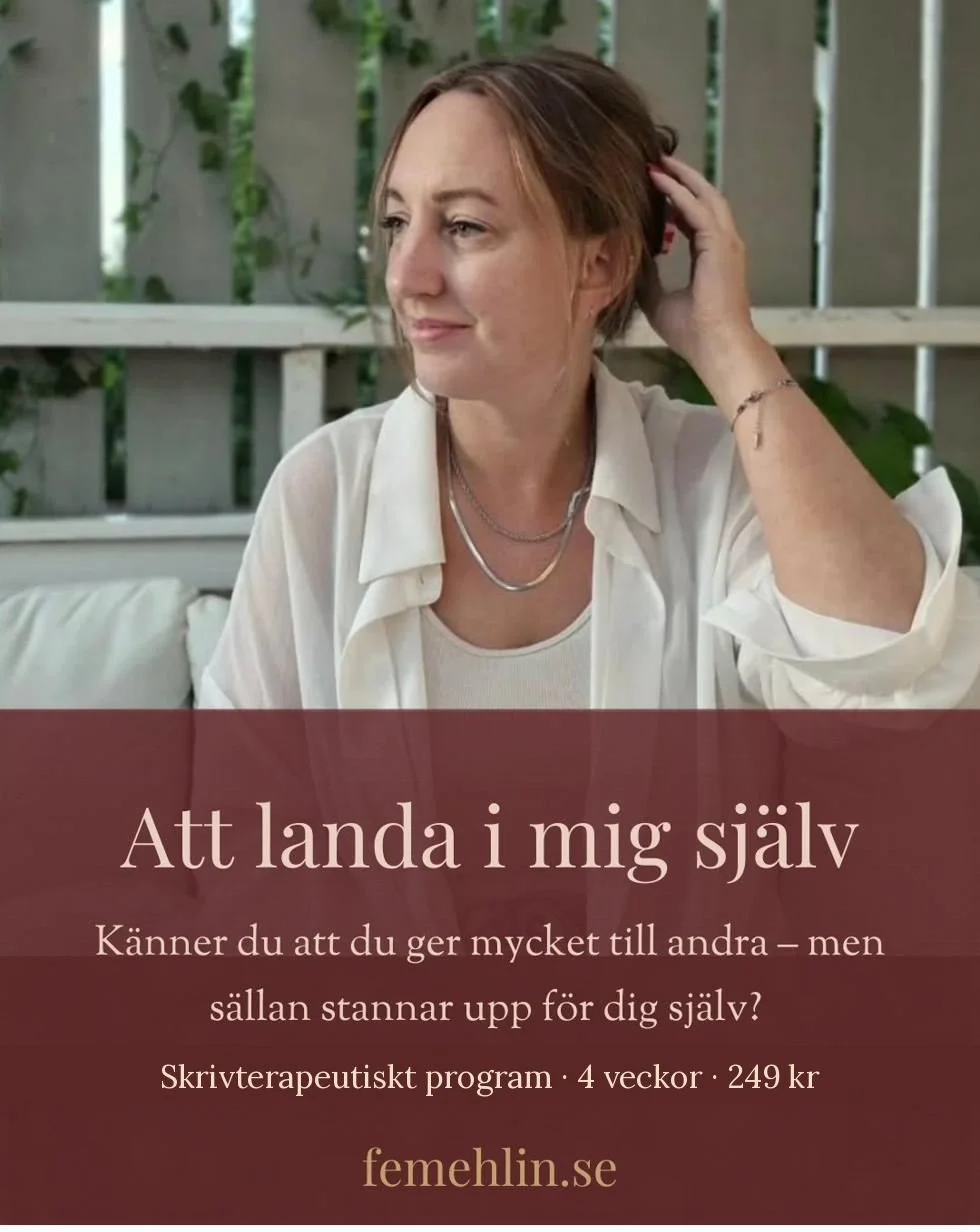 K&auml;nner du att du ger mycket till andra, men s&auml;llan stannar upp f&ouml;r dig sj&auml;lv?

"Att landa i mig sj&auml;lv" &auml;r en guidad reflektion &ouml;ver fyra veckor, skapad f&ouml;r dig som vill f&ouml;rst&aring; dig sj&auml;l