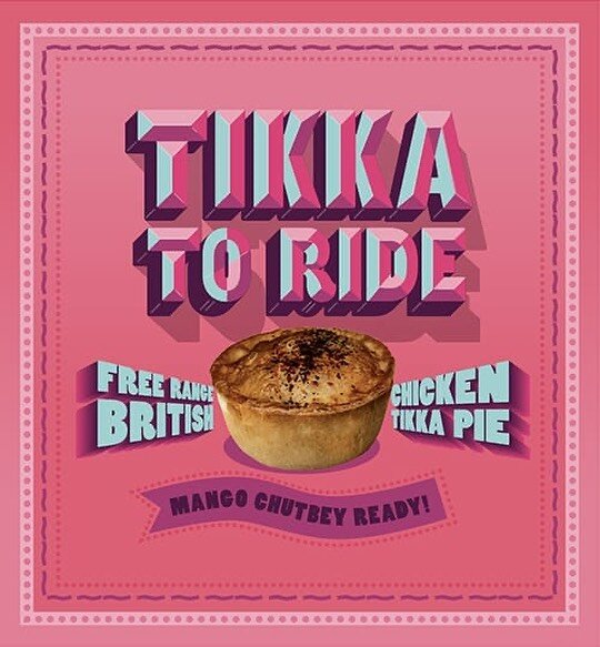 🚨New Pie Alert🚨 

Welcome to the ring Tikka To Ride. 🍗 

Chicken Tikka Pie 🥧 what more can we say, proper bang💥

Best paired with a pint of @adnams Dry Hopped Lager 🍺