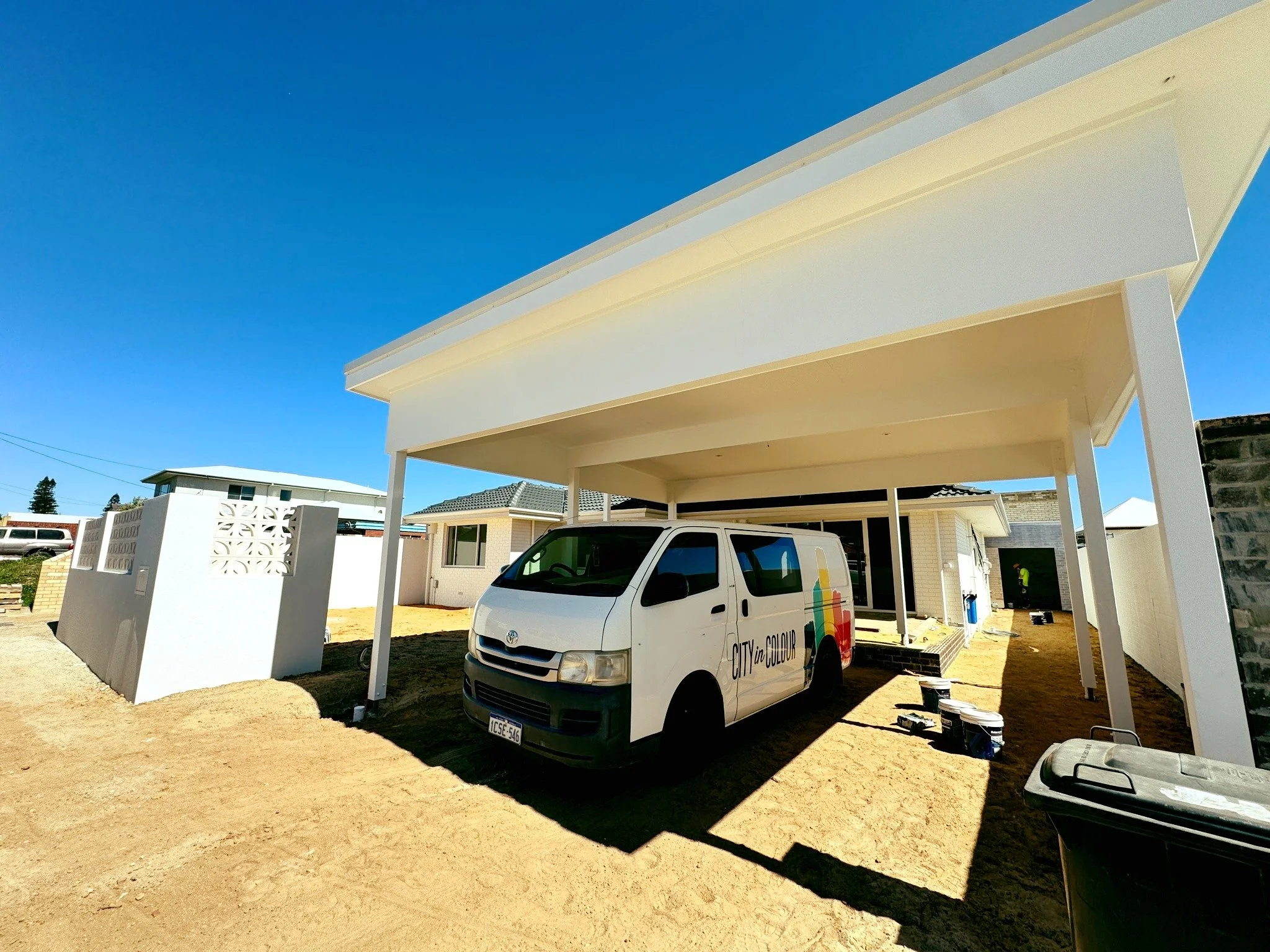 Helping to give this 1970s red brick, Tarcoola Beach home in Geraldton a full renovation with a coastal feel &amp; beachy vibe! 😎

#cityincolour #paint #painting #paintingcontractor #localsworkingwithlocalsforlocals