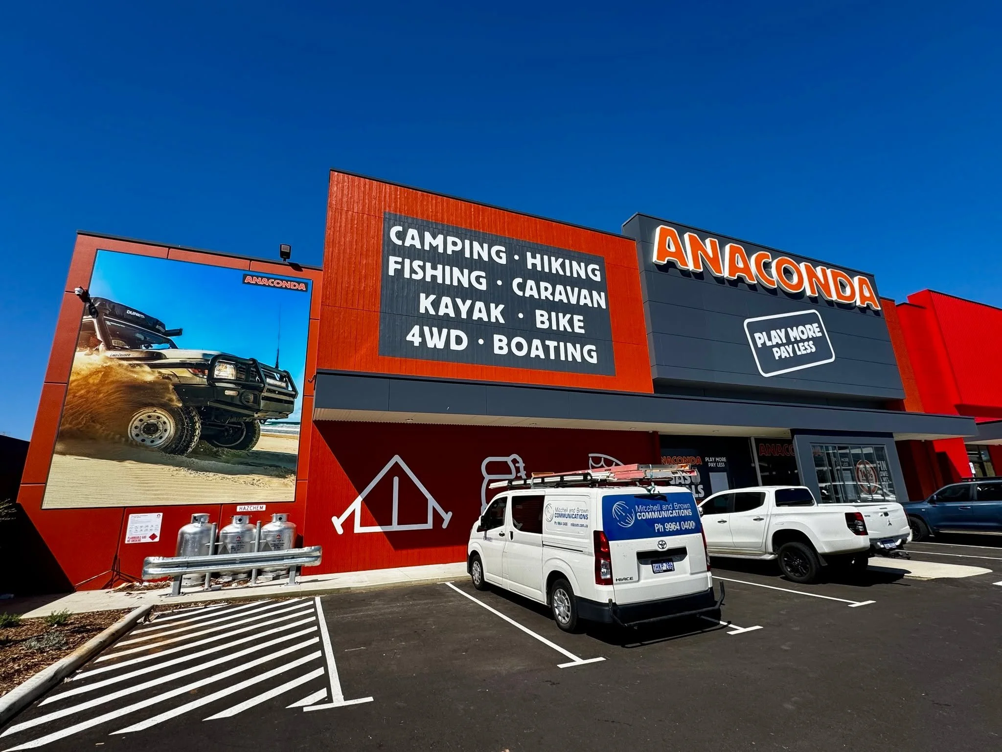 Working with Bella Build &amp; Design to bring the new @anacondastores Geraldton to life - looking as fresh as your camping gear before the first trip! 😅⛺🎣🚙

The offical grand opening is on this Saturday!

Another great project delivered by our Ci