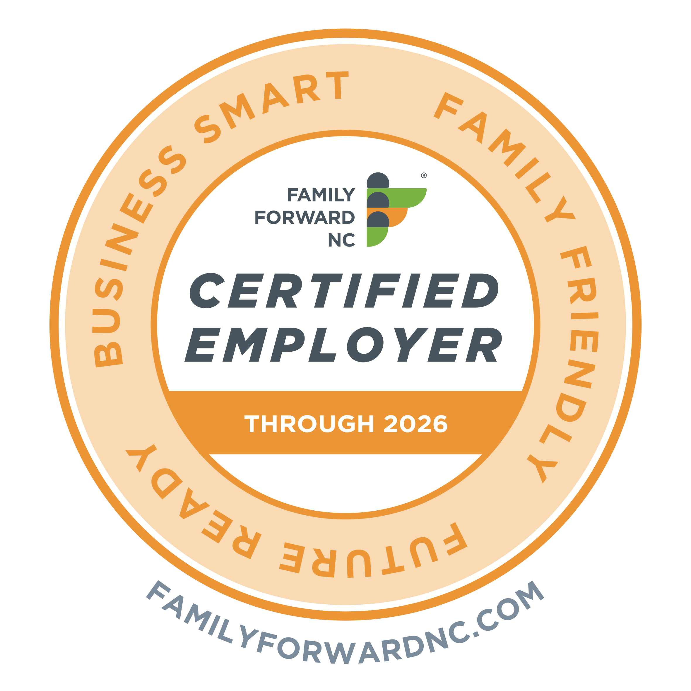 Family Forward NC Certified Employer Badge for 2026