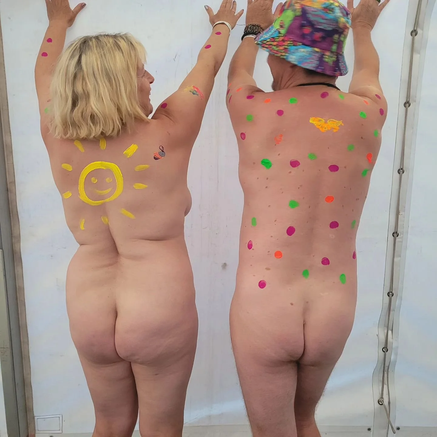 UV paint applied, ready for dancing the night away.