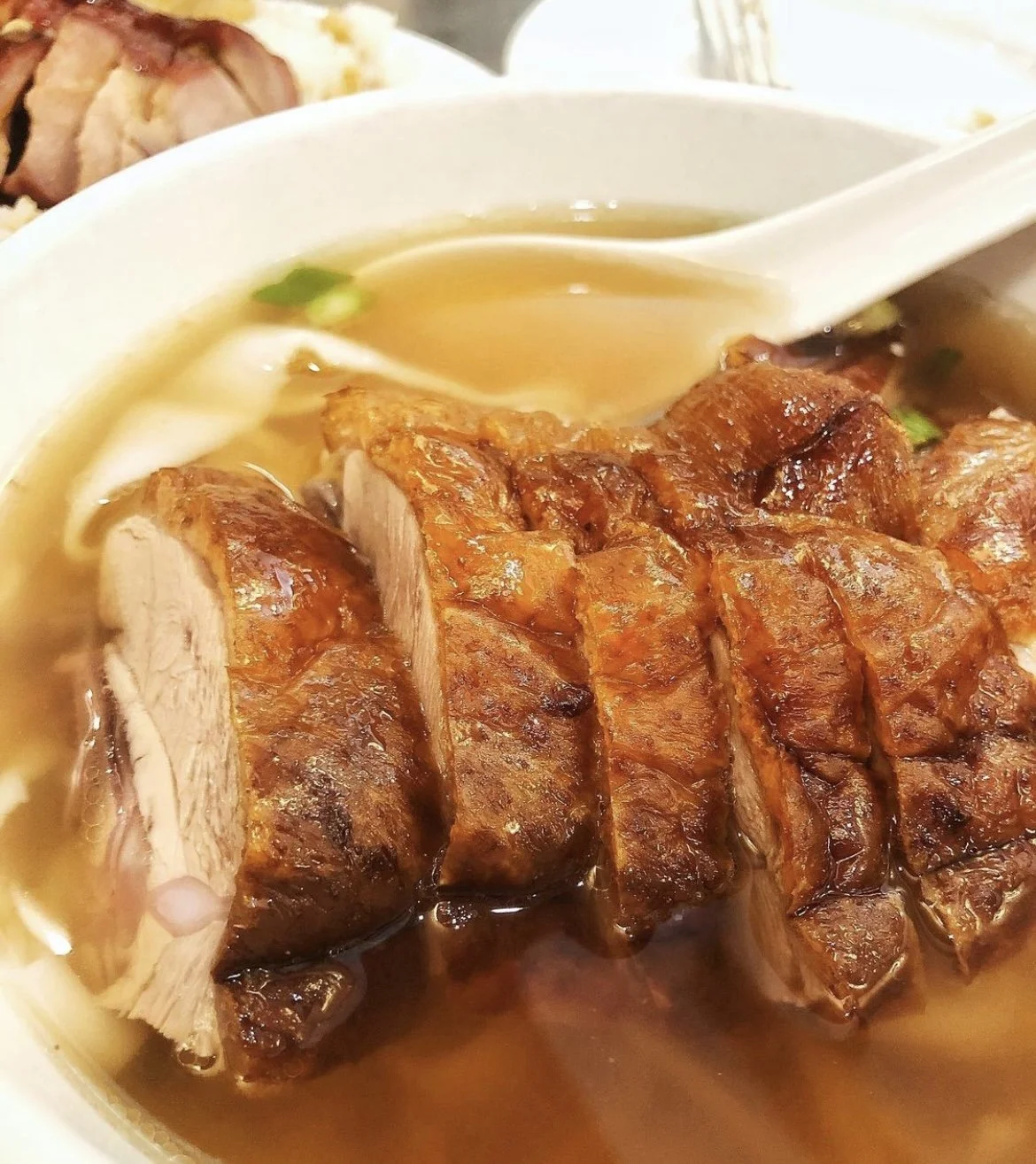 Roast Chicken in Noodle Soup