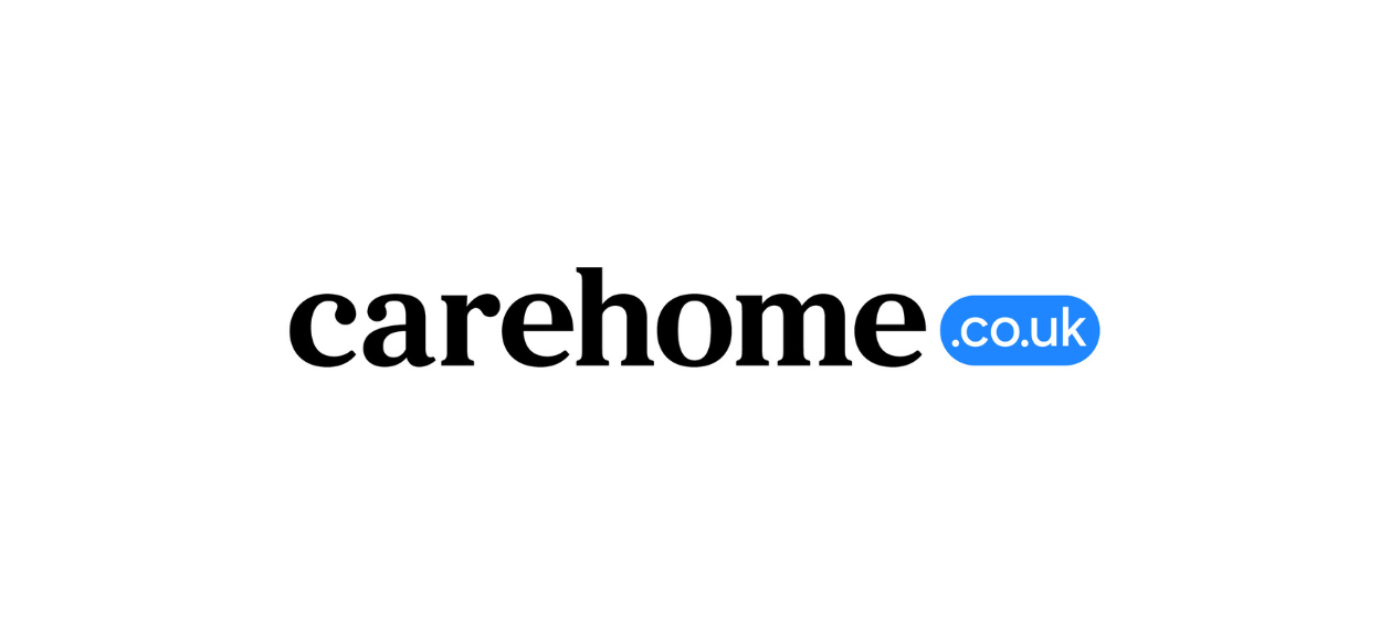 Carehome.co.uk logo with three blue circles and the website name in blue text.