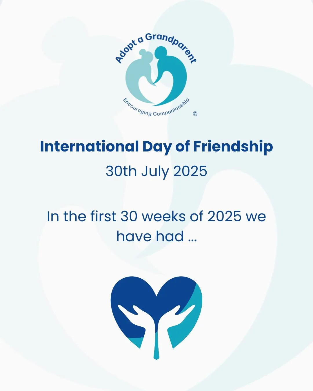Friendship shouldn&rsquo;t fade with age - it should flourish.

This 𝗜𝗻𝘁𝗲𝗿𝗻𝗮𝘁𝗶𝗼𝗻𝗮𝗹 𝗗𝗮𝘆 𝗼𝗳 𝗙𝗿𝗶𝗲𝗻𝗱𝘀𝗵𝗶𝗽, we&rsquo;re celebrating something powerful: the life‑changing friendships formed through Adopt A Grandparent.

Every wee