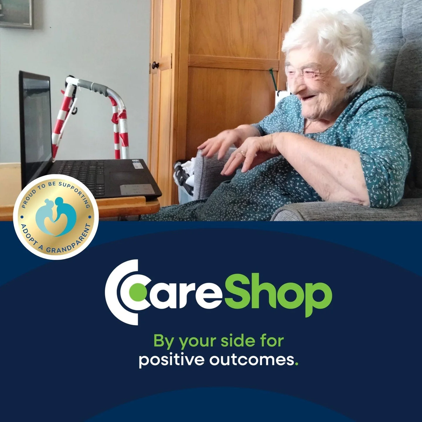We&rsquo;re incredibly proud to welcome Care Shop as a Gold Sponsor of Adopt a Grandparent.

With Care Shop&rsquo;s support, we can continue to match care home residents with volunteers for regular, one to one calls built around shared interests, sto