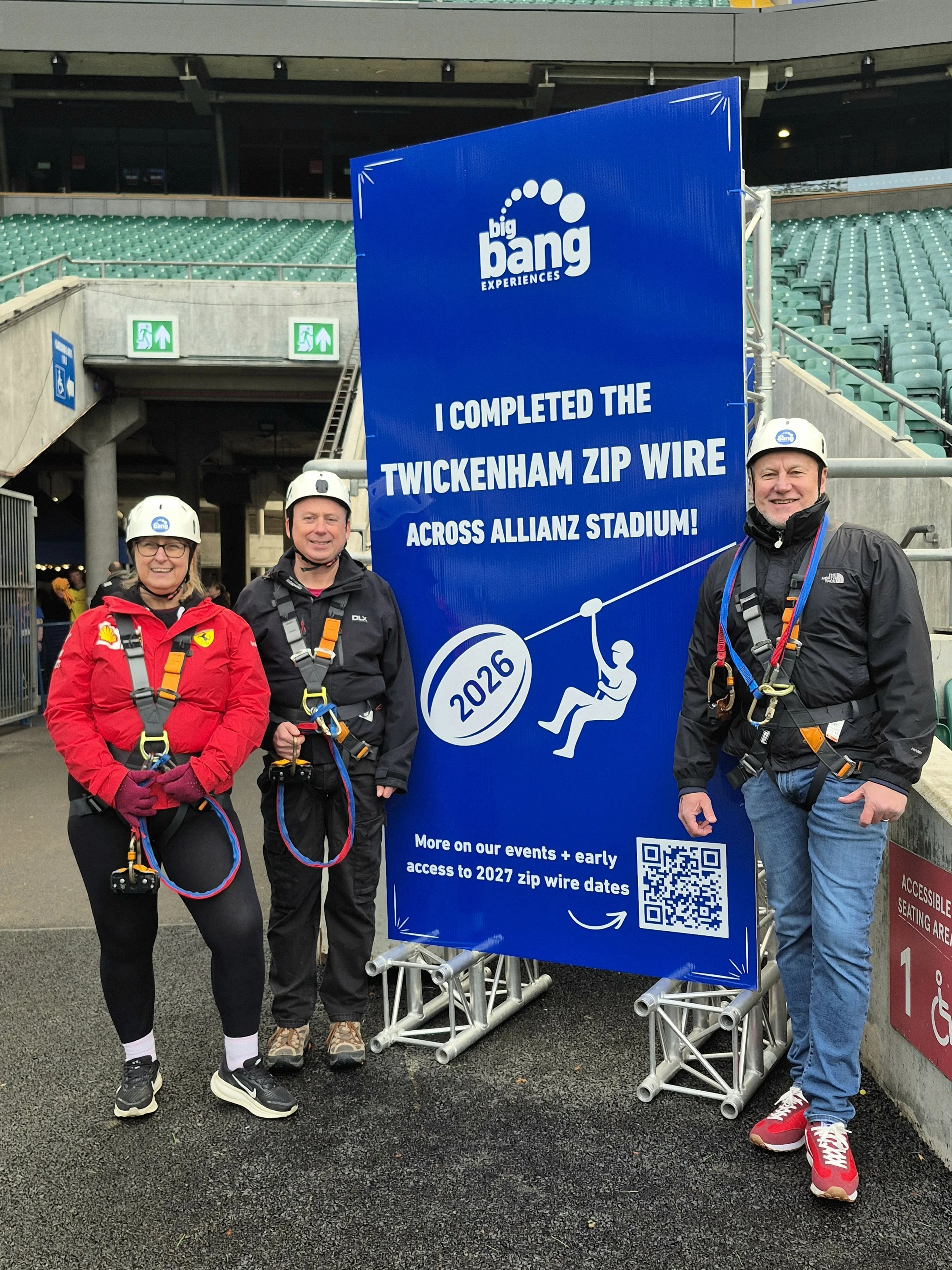 Taking the plunge for AAG: £2,620 raised at Twickenham