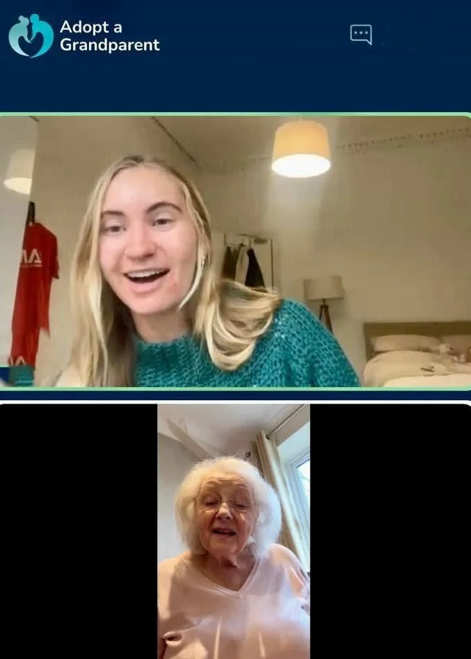 adopt a grandparent zoom call