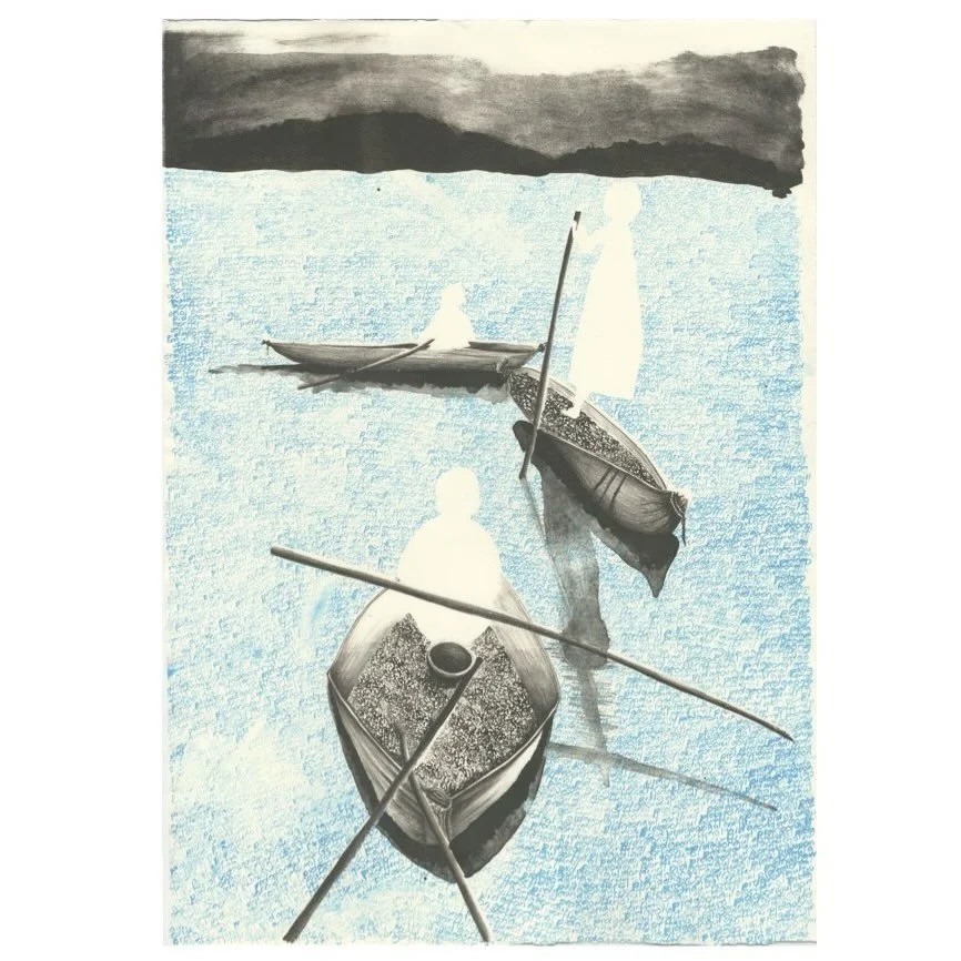 I hope everyone is enjoying International Women&rsquo;s Day. This lithograph was created to define gorffenol/pidgeongul - representing all the women who have disappeared from our stories, from our knowledge. 
When I think back to the eighties when I 