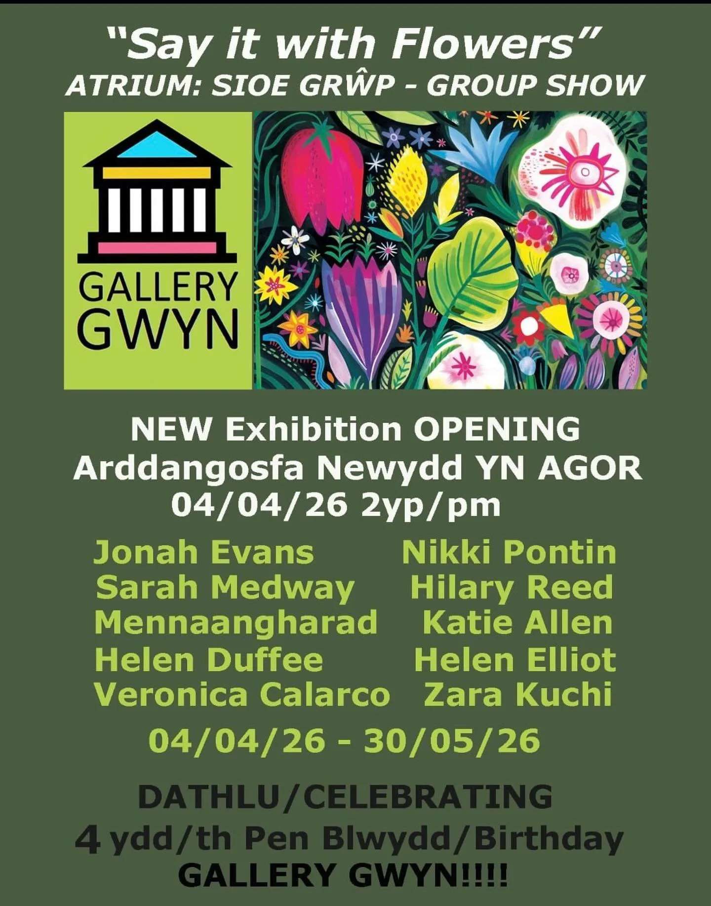 To celebrate the start of spring and four years of @gallery_gwyn @helen_duffee_artist has curated an exhibition of flowers. Opening on the 4th, Easter Saturday. Delighted to have two pieces in this exhibition. 

@veronica.calarco @900baskets @stiwdio