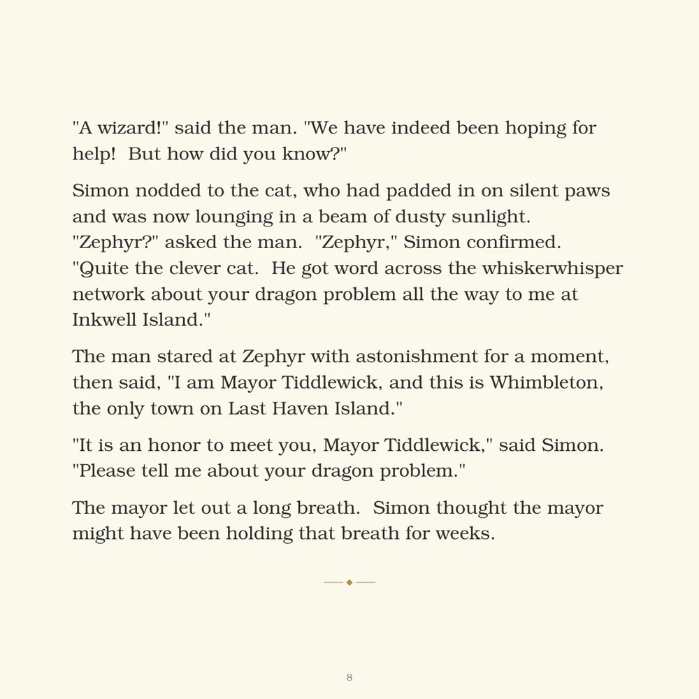 Page 8 of Simon C. Bookish and the Dragon