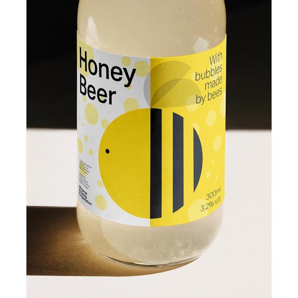#minamal Bee has got himself a modelling job for a new low alcohol beer - Honey Beer - with bubbles made by bees. Brewed with honey and hops and hope for the future. 
-
-
#bbelief
-
⁠#graphicdesign&nbsp;#poster#fruitsartclub&nbsp;&nbsp;#typography&nb