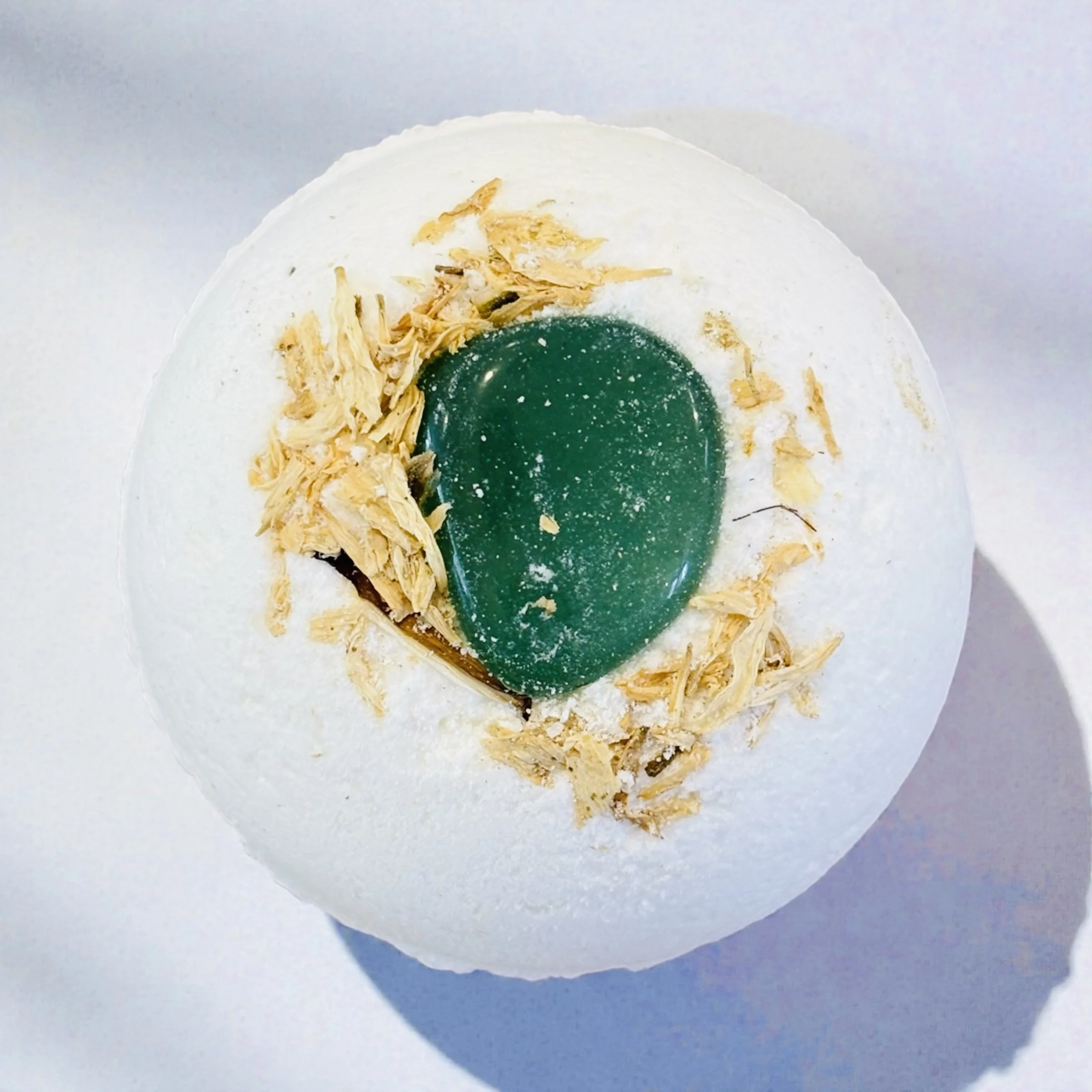 Green Aventurine & Chrysanthemum Bath Bomb