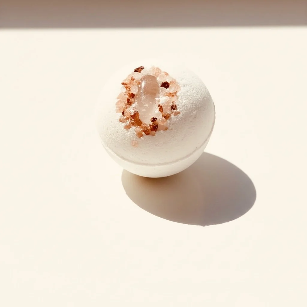 Clear Quartz & Pink Himalayan Salt Bath Bombs
