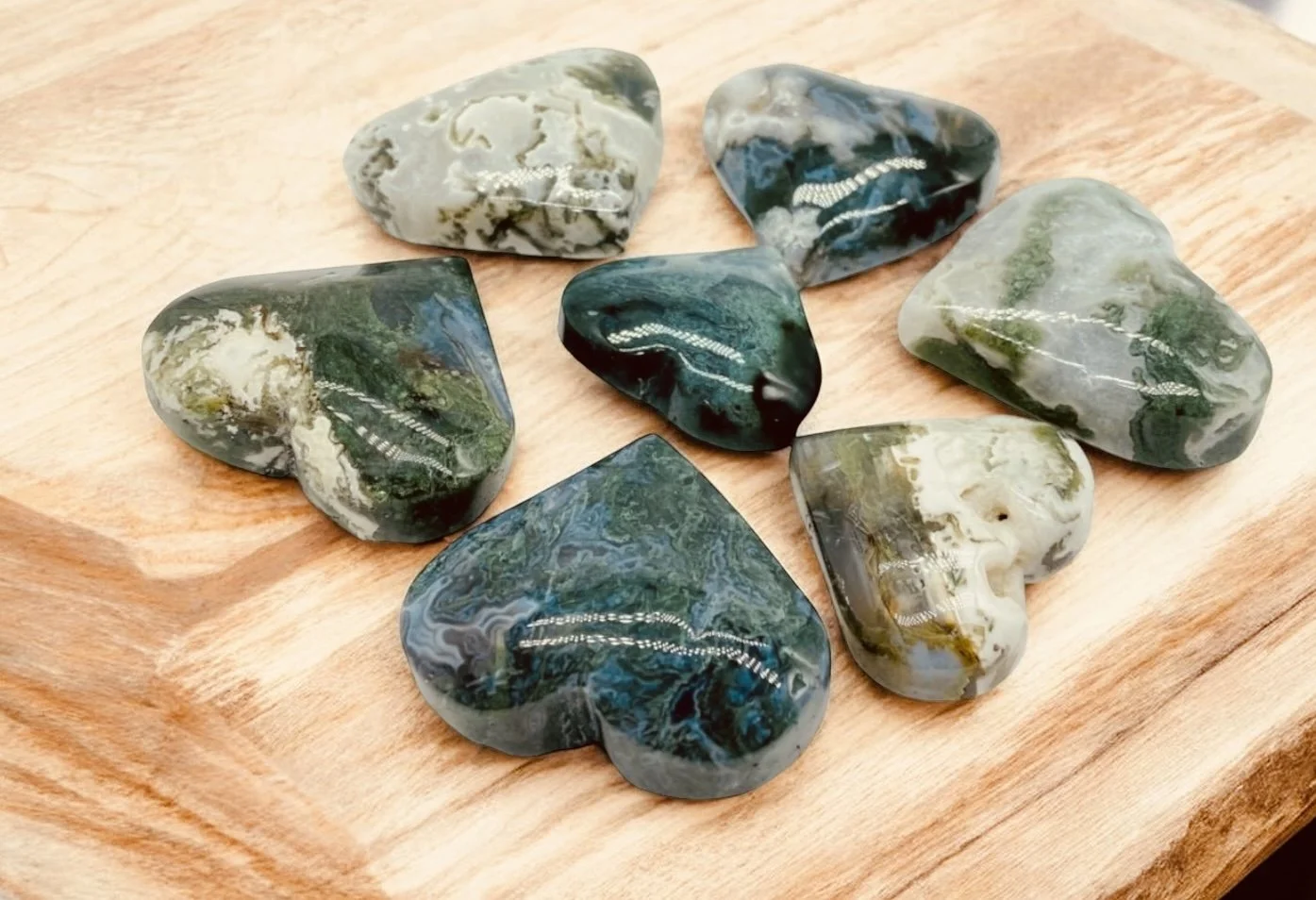 Moss Agate Heart