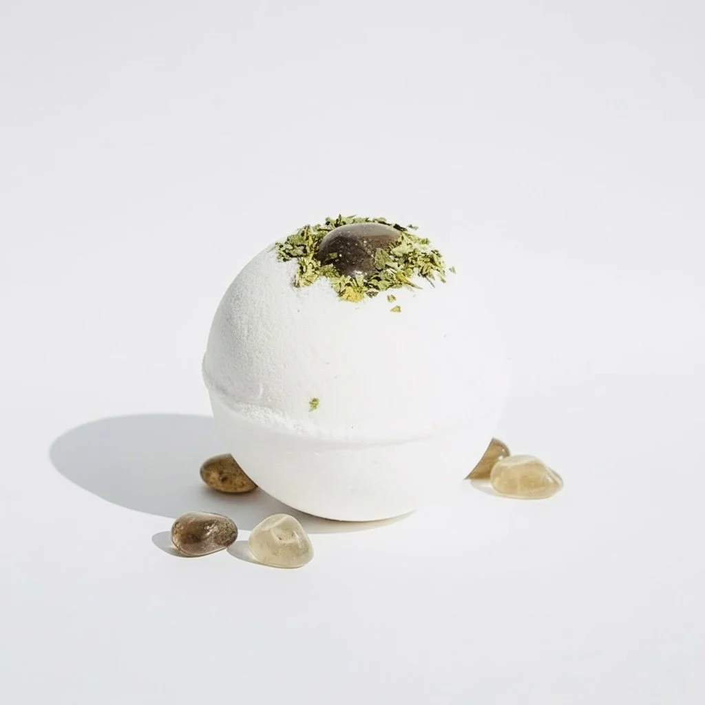 Smoky Quartz & Peppermint Bath Bomb