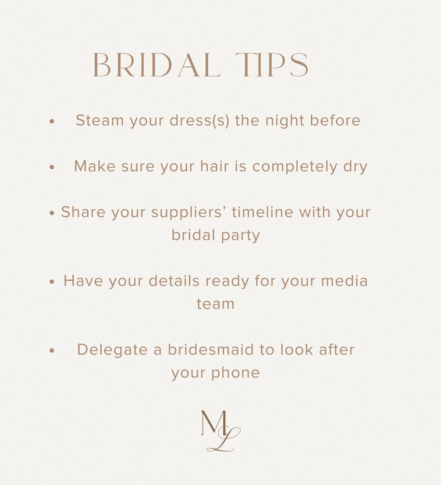 A little something different from us today 🫶🏼

Wedding mornings are beautiful but they can also run away with you if a few small things slip through the cracks. 

After 15 years of wedding mornings, these are the five little details I see make the 